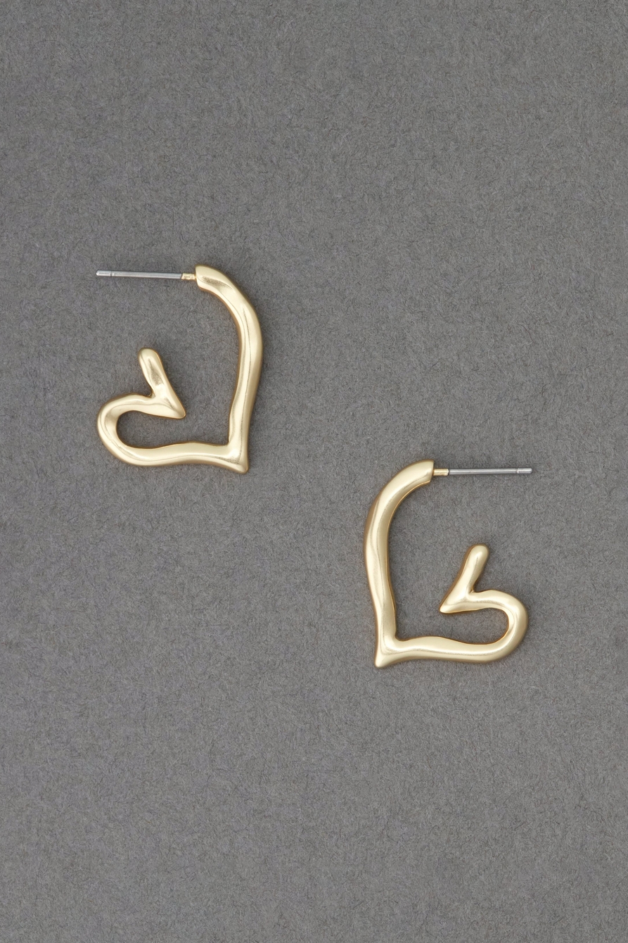 heart hoop earring